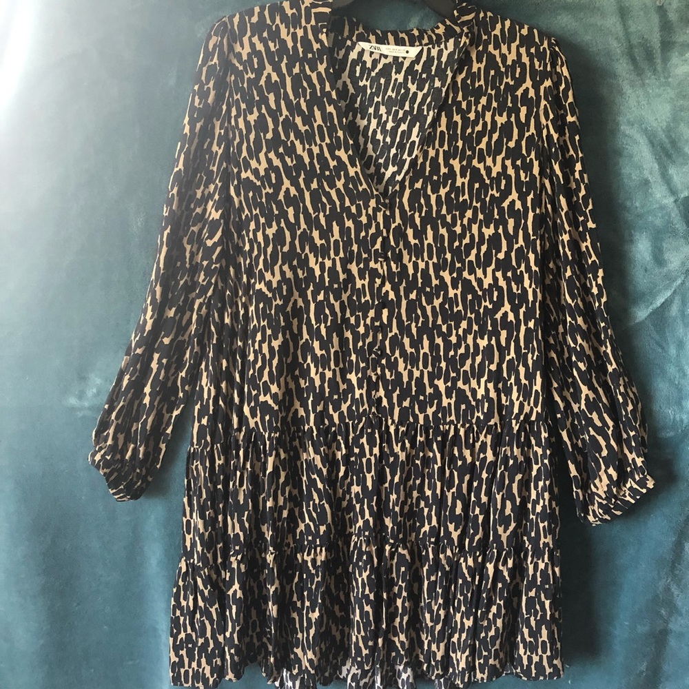 Zara animal print dress size small